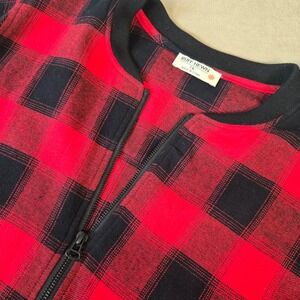 Ruff Hewn Buffalo Plaid Bomber Jacket Tribal‎ Embroidered Flannel Full Zip 1X